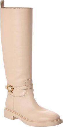 Gianvito Rossi Ribbon Cavalier 20 Leather Knee-High Boot