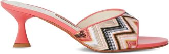 Missoni Mules con motivo a zigzag - Rosso