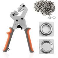 OEM Alicates Para Ojales De Lona, Alicates Para Ojales Con 300 Ojales De 10 Mm, Aptos Para Lonas, Tela, Cuero, Cart&oacute;n, Carteles, Pancartas Y M&aacute;s. - Crezuo