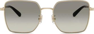 Coach square-frame sunglasses - women - Metal - 56 - Gold
