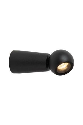 Lucide L&aacute;mpara de pared de aluminio con 1 led integrado, negro