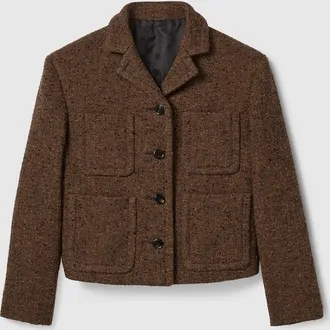 Gucci Seeded Wool Jacket, Brown, Ready-to-wear