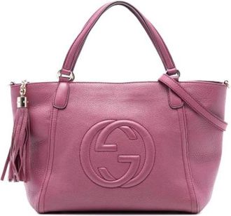Gucci Pre-owned Leren Handtas - Dames - Vintage Handtas - Paars - ONE Size - Leer - Vintage
