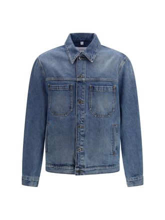 Off-white Blue Regular Denim Jacket