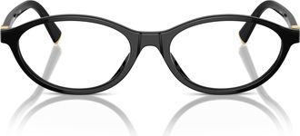 Miu Miu 0mu 09xv Oval Black Acetate Eyeglasses
