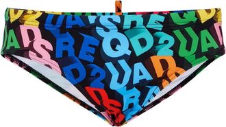 Dsquared2 logo-print swim trunks - men - Polyamide/Elastane - 50 - Black