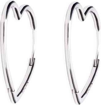 Pandora Asymmetric Hearts of Love Small Hoops Earrings