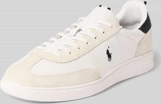 Polo Ralph Lauren Sneaker mit Label-Stitching in Weiss, Größe 40