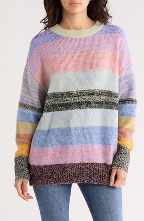Desigual Stripe Pullover Sweater in Pink at Nordstrom Rack, Size Medium