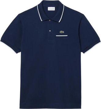 Lacoste Tops, Heren, Blauw, XL, Katoen, Lacoste T-shirts en Blue Polo