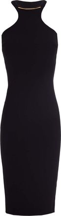 Elisabetta Franchi Black Dress With Gold Detail