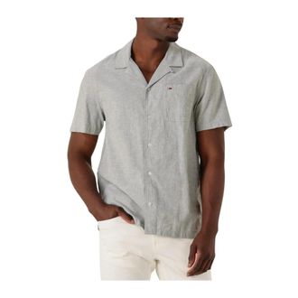 Tommy Jeans Heren, Overhemden, Grijs, Maat: S Linnen