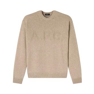 A.P.C. A.p.c. - Pull George - Heren - Truien - Beige - Maat: L Wol