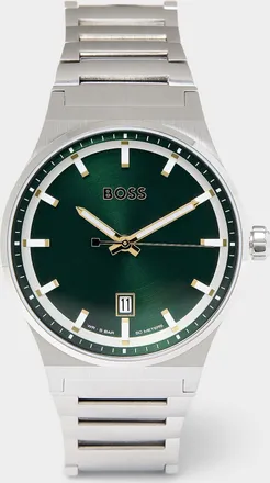 BOSS Mens Gold accent green dial watch