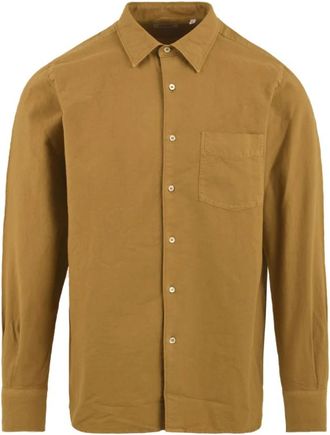 Aspesi Con Trattamento Old Shirt - Heren - Casual Overhemden - Beige - M - Overhemden