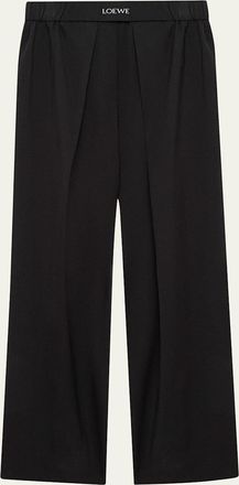 Loewe Logo Waist Asymmetric Pleated Pants