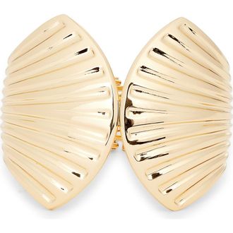 Nordstrom Scallop Shell Hinge Cuff Bracelet in Gold at Nordstrom Rack