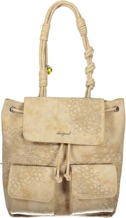 Desigual Sierra Prisa Mini Rugzak - Dames - Rugzakken - Beige - ONE Size - Polyester - Tassen