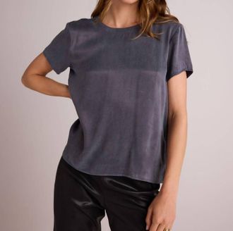 Bella Dahl Crew Neck Tee In Slate Stone