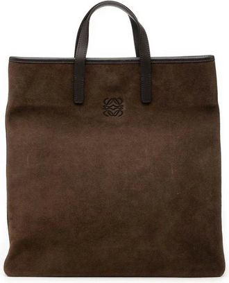 Loewe Pre-owned Tote Bags, female, Brown, Size: ONE SIZE Pre-owned Vertical Tote Bag