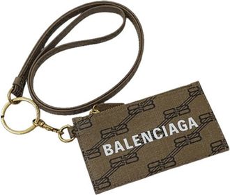 Balenciaga Light Brown Coated Canvas Coin Purse/Coin Case (Pre-Owned)