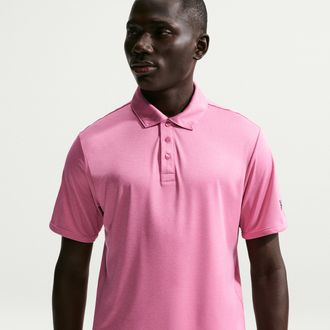 Nike Mens Par Dri-FIT Golf Polo in Pink | IQ6616-641