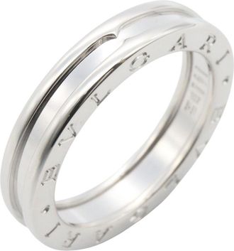 Bulgari Silver White Gold (18K) Band Ring (Pre-Owned)