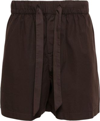 Tekla Pyjamas poplin shorts - unisex - Organic Cotton - S - Brown