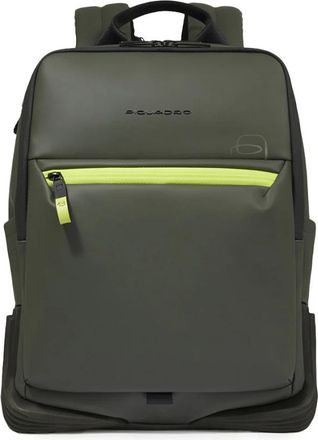 Piquadro Water resistant laptop 14 backpack - Heren - Rugzakken - Groen - ONE Size - Tassen