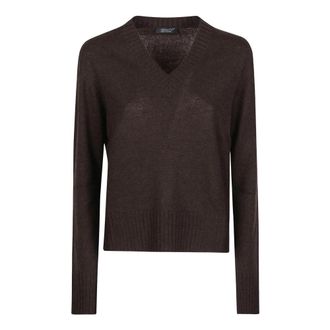 Aragona D3425Tf V-hals Trui - Dames - V-hals truien - Bruin - S - Truien & Vesten