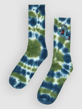 Santa Cruz Screaming Hand Tie Dye Sokken blauw