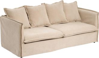 Atmosphera Sof&aacute; Odile De 3 Plazas, Color Beige - Atmosphera Cr&eacute;ateur DInt&eacute;rieur