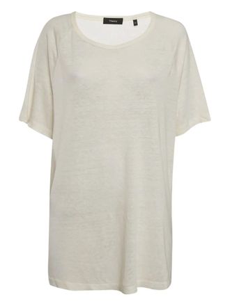 Theory linen T-shirt - White