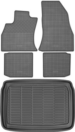 OEM Fiat 500l Minivan A Partir De 2012 Set - Alfombrillas De Goma Para Coche + Alfombrilla Para Maletero