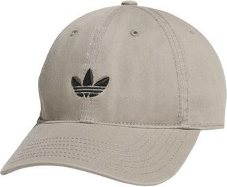 adidas Trefoil Adjustable 6-Panel Baseball Cap in Silver Pebble Grey/black at Nordstrom