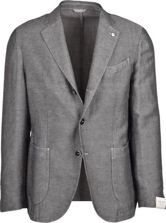 L.B.M. 1911 Linen Cotton Jacket - Grey