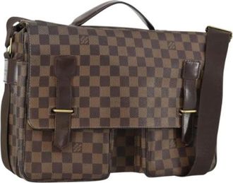 Louis Vuitton Pre-owned Cross Body Bags, female, Brown, Size: ONE SIZE Pre-owned Canvas Cross Body Bag