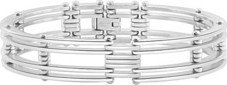 Pompeii3 Mens Steel Single tone 13.5mm Link Flexible Clasp 8.5 Bracelet