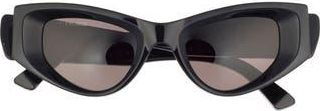 Balenciaga 48mm Cat Eye Sunglasses in Black Black Grey at Nordstrom Rack