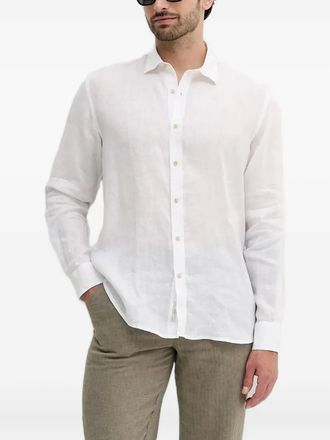 Liu Jo long-sleeve linen shirt - White