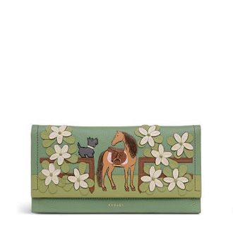 Radley London Lunar New Year - Spring 2026 Large Flapover Wallet in Pistachio at Nordstrom, Size Medium