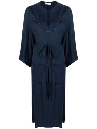 Fabiana Filippi Abito midi con cintura - Blu