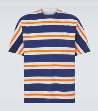 Prada Striped cotton jersey T-shirt