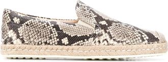 Tod's Espadrilles met python-effect - Beige