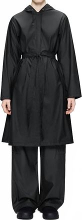 Rains A-Line Longer Jacket In Black