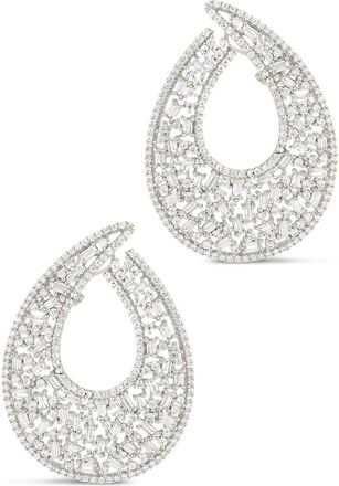 Sterling Forever Paige CZ Statement Stud Earrings