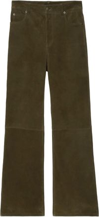 Zadig&Voltaire Evy Heavy su&egrave;de broek met vlakken - Groen