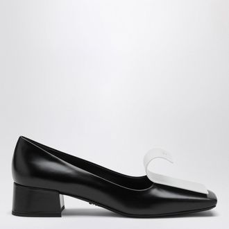 Prada D&eacute;collet&eacute; in pelle nero e bianco