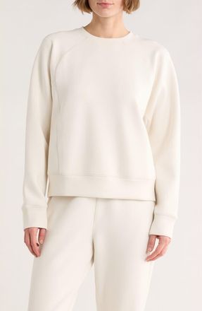 Spanx Crewneck Pullover in Ivory at Nordstrom Rack, Size X-Large