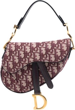Dior Pre-owned Dior Mini Oblique Canvas Saddle Bag Ladies 05-RU-1118